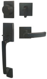 Dark Oil Rubbed Bronze Front Door Entry Handle Dummy Set - Style 8048DBR