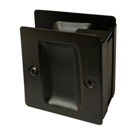 Dark Oil Rubbed Bronze Passage Pocket Door Pull