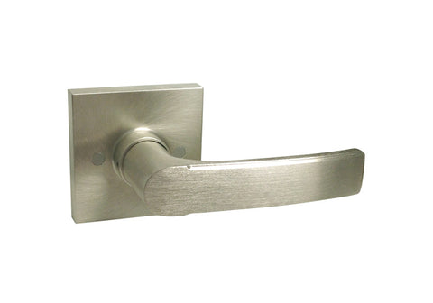 Satin Nickel Square Plate Dummy Handle Lever - Style 8048DC