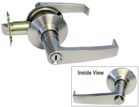 Satin Nickel Privacy Handle Handicap Friendly Lever - Style 8101S01DC