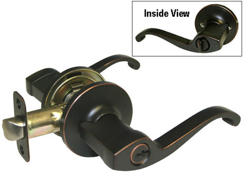 Dark Oil Rubbed Bronze Entry Handle Lever - Style 835DBR