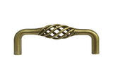 Antique Brass Cabinet Drawer 3" Bird Cage Pull 1301 76MM