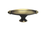 Antique Brass Cabinet Drawer 2-9/16" Flute Knob 8063 65MM