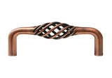 Antique Copper Cabinet Drawer 3-3/4" Bird Cage Pull 1301 96MM