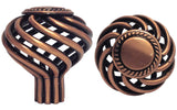 Antique Copper Cabinet Drawer 1-3/8" Sunflower Bird Cage Round Knob 1342 35MM