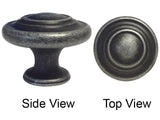 Antique Pewter Cabinet Drawer 1-1/4" Ring Knob 5033 32MM