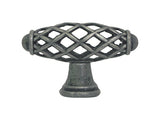 Antique Pewter Cabinet Drawer 2-1/4" Bird Cage Knob 749 58MM