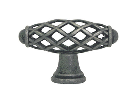 Antique Pewter Cabinet Drawer 2-1/4" Bird Cage Knob 749 58MM