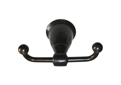 Dark Oil Rubbed Bronze Double Robe Holder - Series BA11-VBR