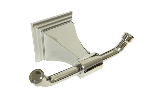 Polished Chrome Double Robe Holder - Series BA12-CR