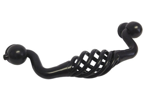 Black Cabinet Drawer 3-3/4" Bird Cage Pull 1302 96MM