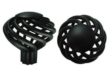 Black Cabinet Drawer 1-5/8" Bird Cage Round Knob 1318 40MM