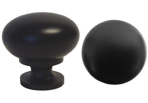 Black Cabinet Drawer 1-1/4" Round Knob 802 32MM