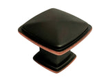 Dark Oil Rubbed Bronze Kitchen Cupboard Furniture Cabinet Drawer 1-1/4" Square Knob 81091 31MM