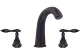 Dark Oil Rubbed Bronze Twin Handles Lavatory Sink Faucet