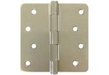 Satin Nickel 4" Door Hinges 1/4" Radius US15