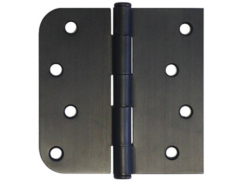 Oil Rubbed Bronze 4" Door Hinge Square Corner x 5/8" Radius US10B