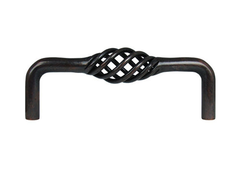 Oil Rubbed Bronze Cabinet Drawer 3-3/4" Bird Cage Pull 1301 96MM