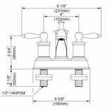 Danze Prince Brushed Nickel Two Handle Centerset Lavatory Faucet