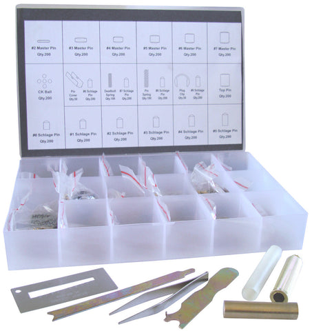 Schlage Rekey 5 Tools and 200 Pins Series Kit Box 002
