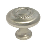 Satin Nickel Cabinet Drawer 1-1/4" Rope Knob 117 32MM