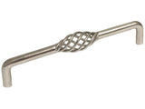 Satin Nickel Cabinet Drawer 6-5/16" Bird Cage Pull 1301 160MM