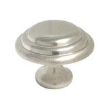 Satin Nickel Cabinet Drawer 1-3/8" Two Ring Knob 2205 34MM
