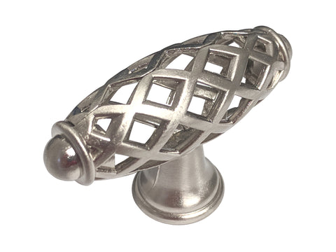 Satin Nickel Cabinet Drawer 2-1/4" Bird Cage Knob 749 58MM