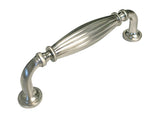 Satin Nickel Cabinet Drawer 3 3/4" Flute Pull 8064 96MM