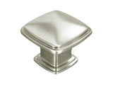 Satin Nickel Cabinet Drawer 1-1/4" Square Knob 81091 31MM