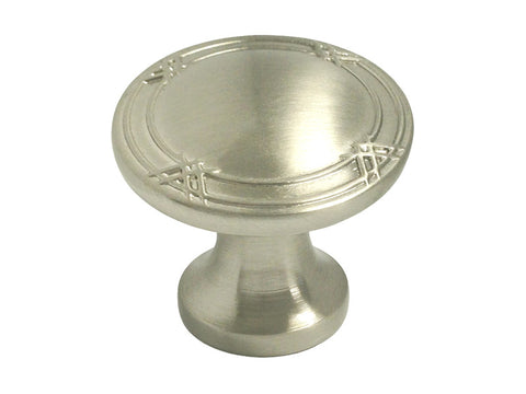 Satin Nickel Cabinet Drawer 1-1/4" Ribbon & Reed Round Knob 8863 33MM