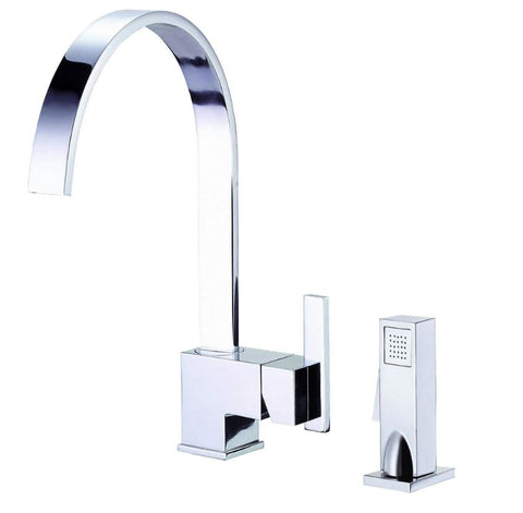 Danze Sirius Chrome Single Handle Kitchen Faucet w/ Sprayer