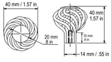 Satin Nickel Cabinet Drawer 1-5/8" Bird Cage Round Knob 1318 40MM
