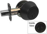 Black Finish Single Cylinder Deadbolt