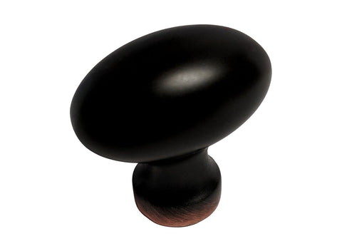 Dark Oil Rubbed Bronze Cabinet Drawer 1-1/4" Oval Knob 3990 31MM