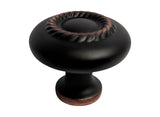 Dark Oil Rubbed Bronze Cabinet Drawer 1-1/4" Rope Knob 117 32MM