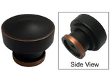 Dark Oil Rubbed Bronze Kitchen Cabinet Drawer 1-1/4" Square Knob 9101 31.5MM