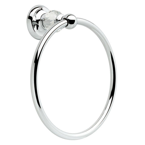 Delta Nora Polished Chrome Finish and Crystal Towel Ring