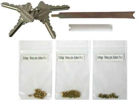 Schlage Rekey Kit Set 4 Keys 8 Locks With 5 Pins