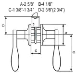 Polished Brass Privacy Handle Lever - Style 835PB